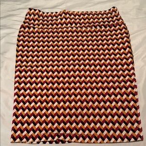 Multicolor Geometric Patterned Women's Skirt